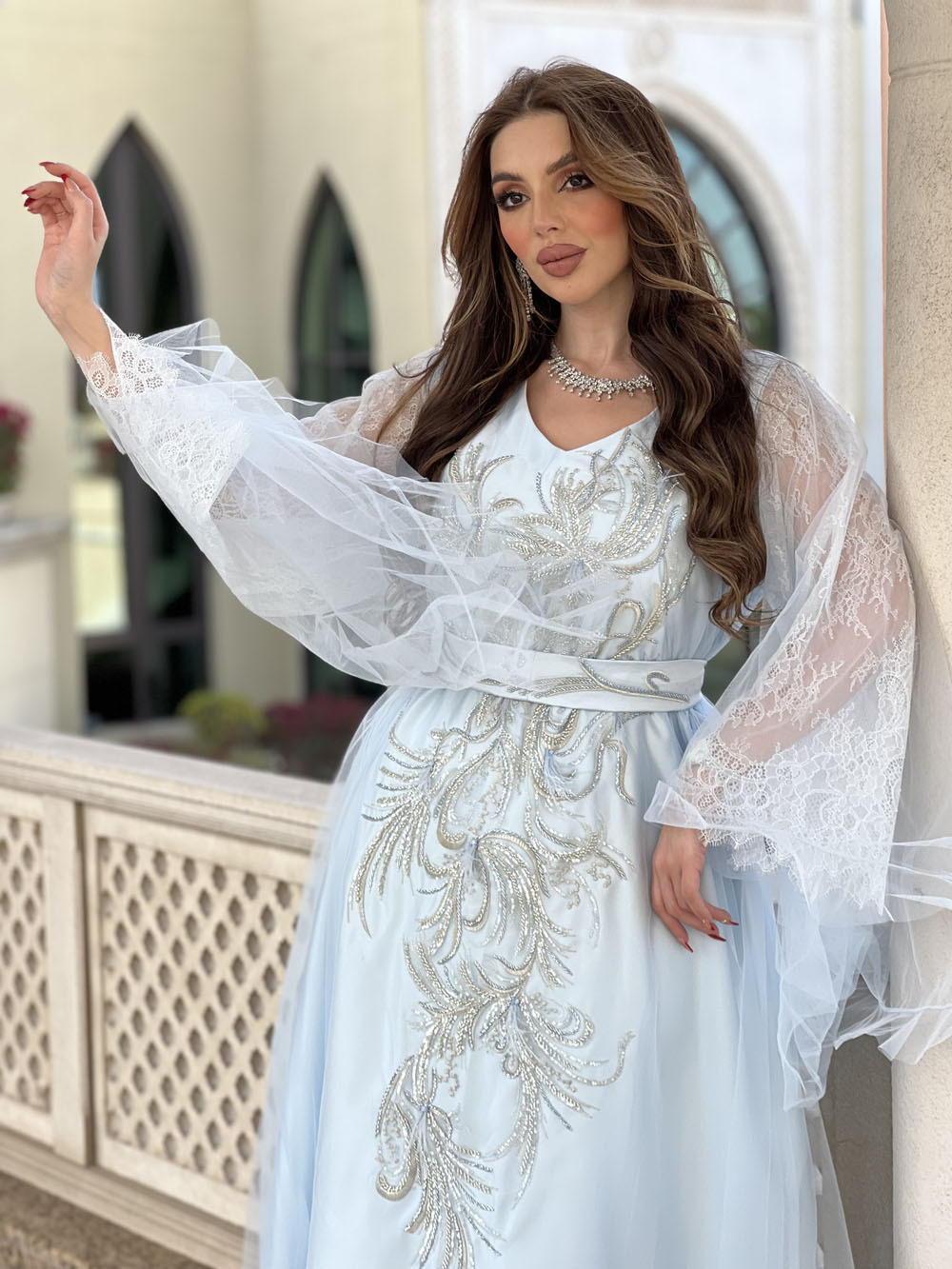 Sky blue Jalabia|JALABIYA