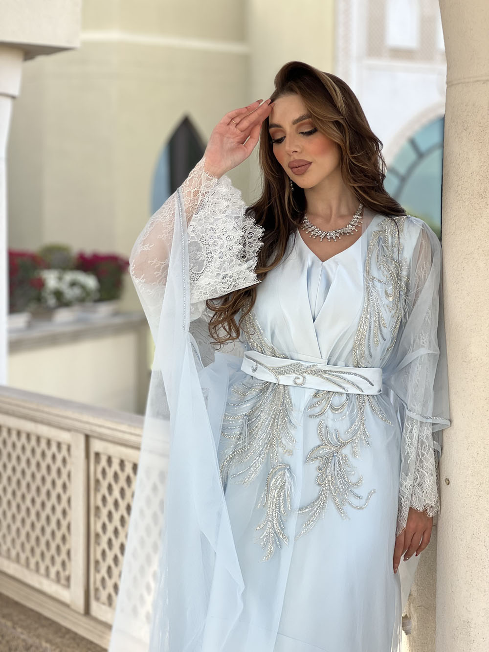 Sky blue Kaftan | JALABIYA